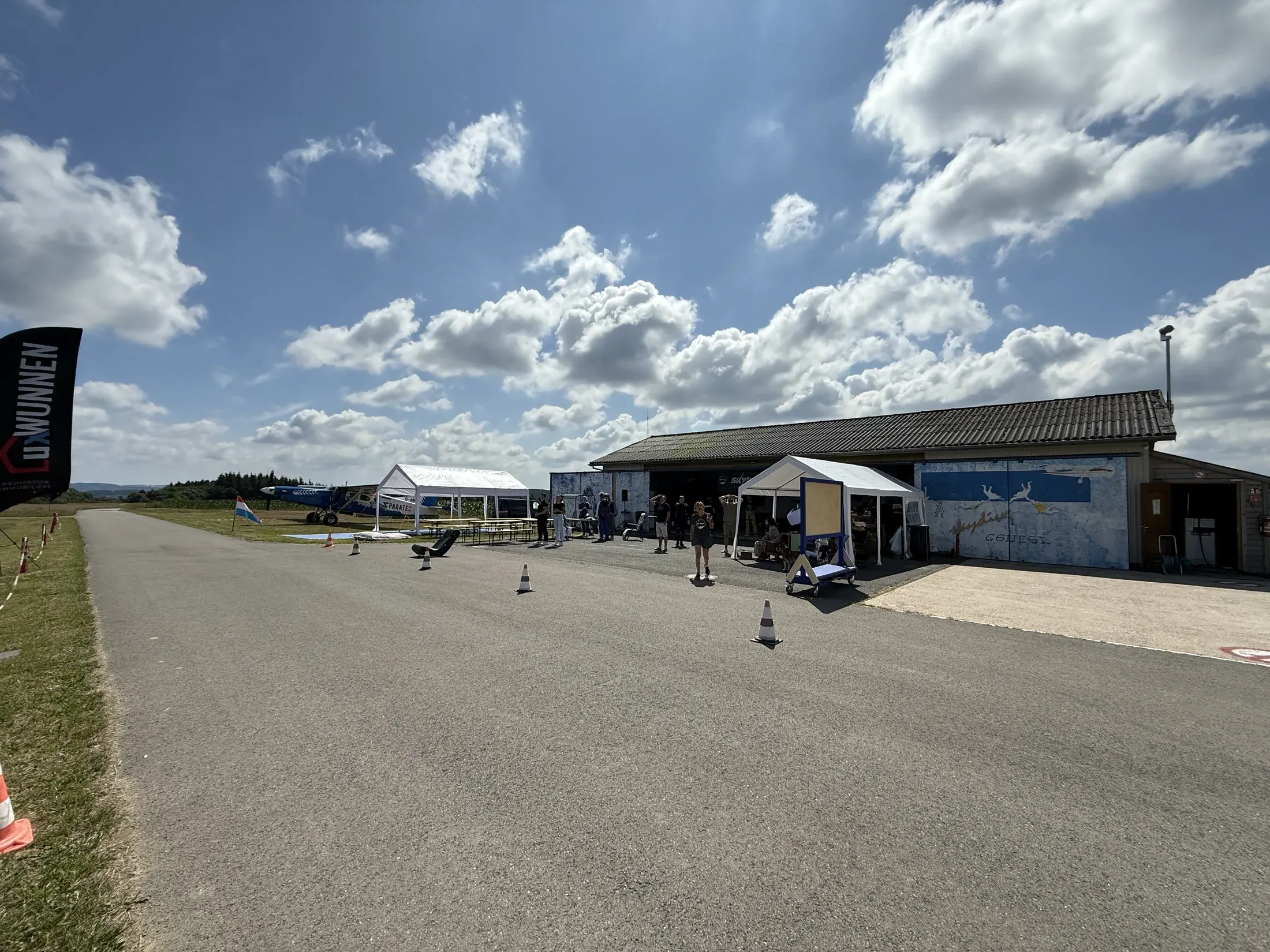 Skydive Luxembourg airfield from above
